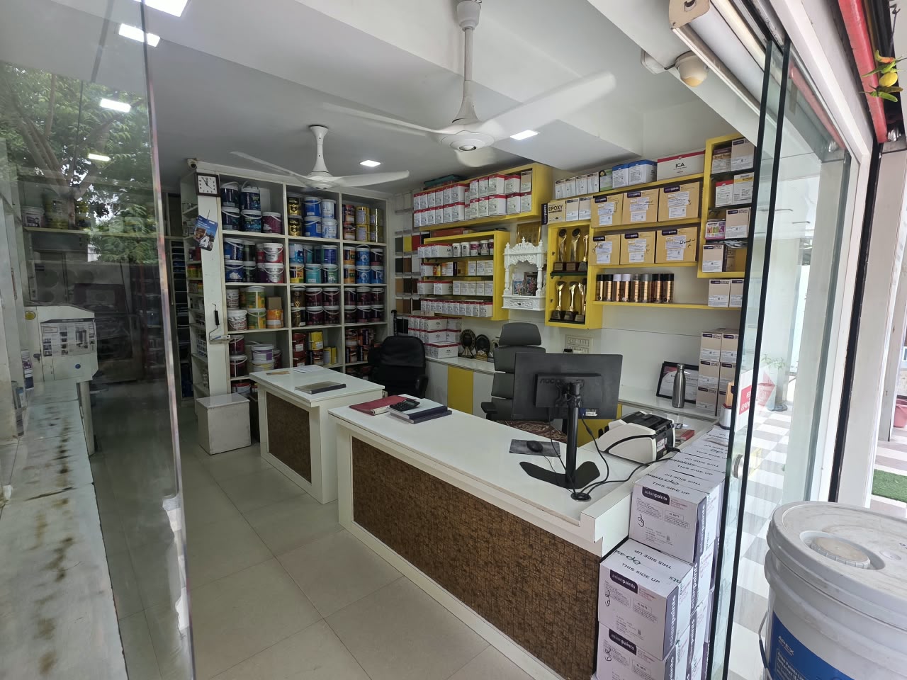 Inside the shop — bright, organised and fully stocked