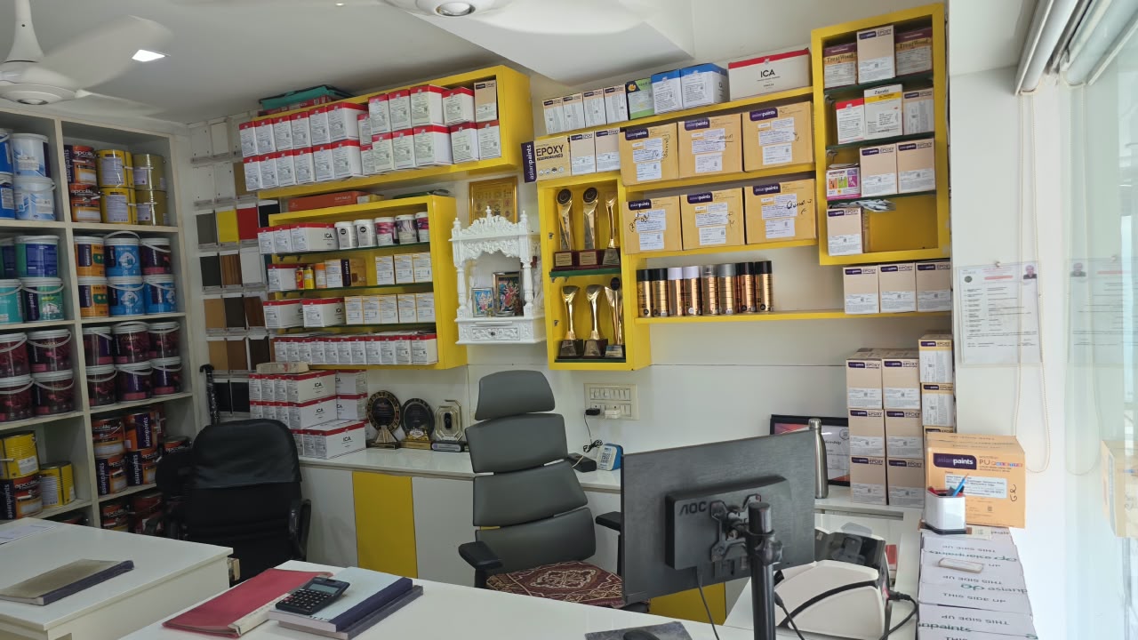 Trophies, shade cards and specialised coatings counter