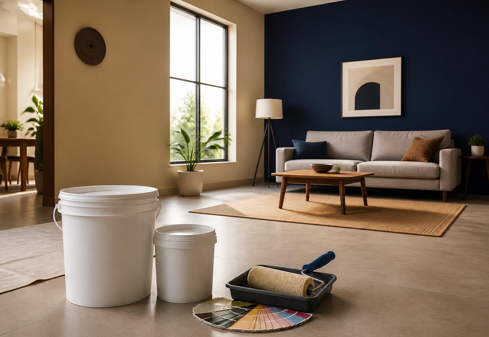 Freshly painted premium interior living room